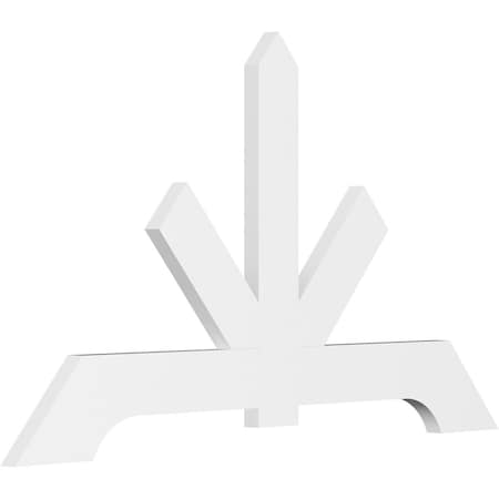 Ekena Millwork Vanguard Architectural Grade PVC Gable Bracket, 72"W x 42"H x 2"D x 6"F, 14/12 Pitch GBP072X42X0206VAN00